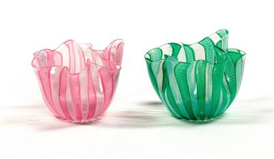 Paar Fazzoletto-Vase um 1950 (Taschentuchvase) - Kunst, Antiquitäten und Juwelen