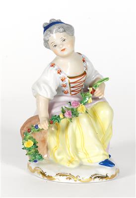 "Mädchen mit Rosengirlande" - Möbel, Schmuck, Glas und Porzellan