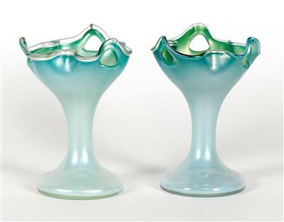 Paar Jugendstil-Vasen - Furniture, jewellery, glass and porcelain