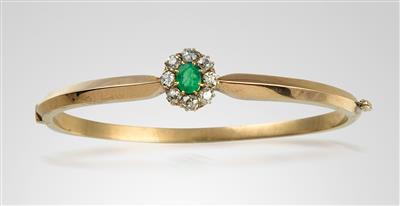 Brillant/Smaragd-Armreif - Arte, antiquariato e gioielli