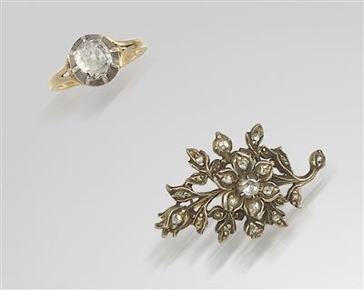 Diamant-Schmuckgarnitur - Arte, antiquariato e gioielli