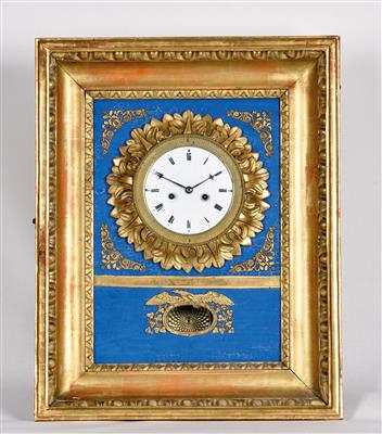 Kleine Spätbiedermeier Rahmenuhr um 1840/50 - Umění, starožitnosti a šperky