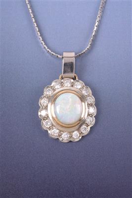 Brillant/Opalanhänger an Halskette - Gioielli e orologi