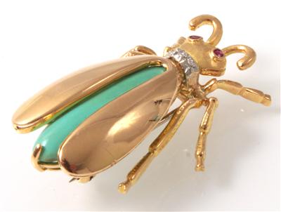 Diamantbrosche "Käfer" - Arte, antiquariato e gioielli