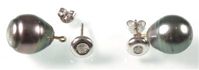 Brillantohrstecker mit Einhängeteilen - Antiques, art and jewellery