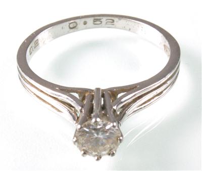 Brillantsolitär 0,52 ct - Antiques, art and jewellery