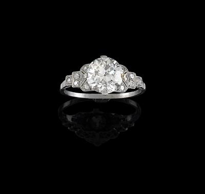 Art Deco Diamantring zus. ca.2,80 ct - Kunst, Antiquitäten und Schmuck