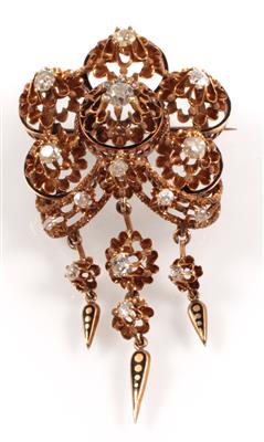 Diamantbrosche zus. ca. 1,80 ct - Arte, antiquariato e gioielli