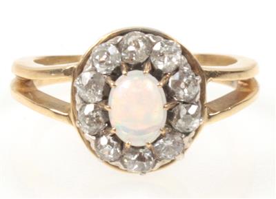 Opal Brillant Damenring - Kunst, Antiquitäten und Schmuck
