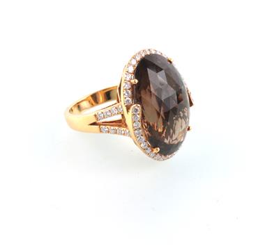 Rauchqaurz Brillant Ring - Kunst, Antiquitäten und Schmuck online auction