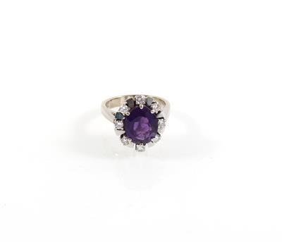 Brillant Amethystring - Antiques, art and jewellery