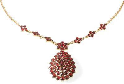 Granatcollier - Antiques, art and jewellery