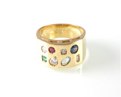 Brillant Diamant Farbstein (Damen) ring - Antiques, art and jewellery