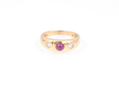 Rubin Brillant Ring - Antiques, art and jewellery