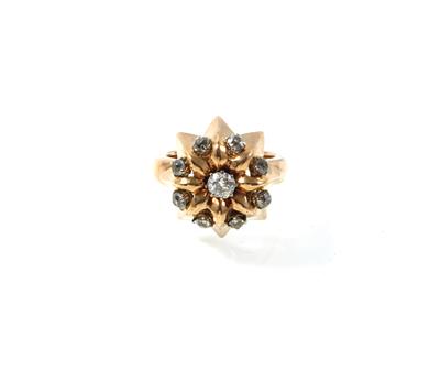 Diamantdamenring zus. ca. 0,70 ct - Arte, antiquariato e gioielli