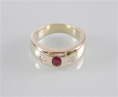 Brillant Rubin (Damen) ring - Arte, antiquariato e gioielli