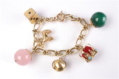 Armkette mit sechs verschiedenen Anhängern - Art, antiques and jewellery