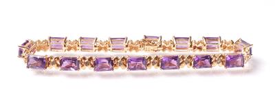 Diamant-Amethystarmband - Art, antiques and jewellery