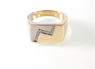 Diamant (Herren) ring - Art, antiques and jewellery