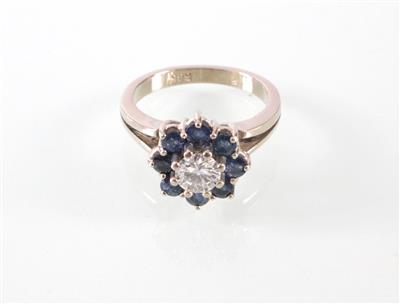 Brillant Saphir (Damen) ring - Art, antiques and jewellery