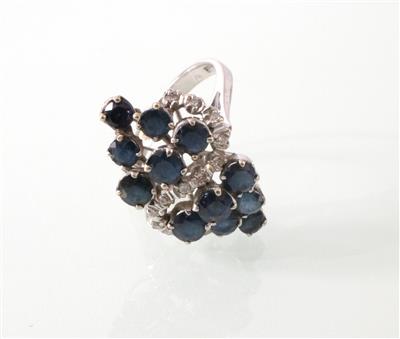 Saphir Diamant (Damen) ring - Umění, starožitnosti a šperky