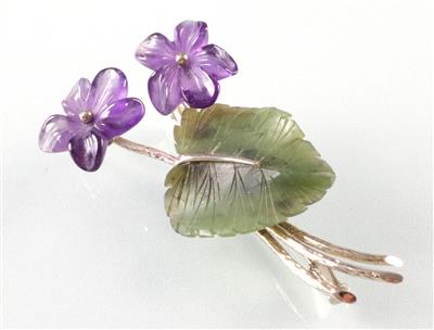 Blütenbrosche "Veilchen" - Arte, antiquariato e gioielli