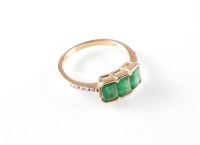 Smaragd Zirkon (Damen) ring - Umění, starožitnosti a šperky