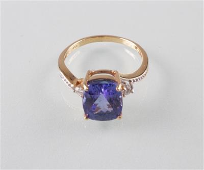 Brillant Tansanit (Damen) ring - Art, antiques and jewellery
