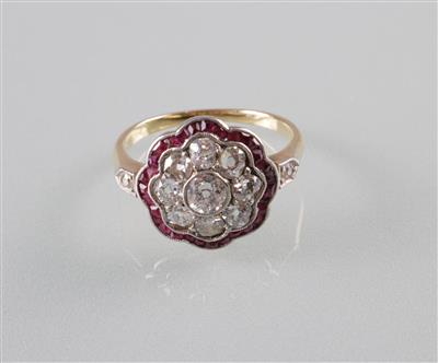 Diamant Rubin (Damen) ring - Arte, antiquariato e gioielli