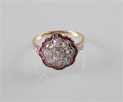 Diamant Rubin (Damen) ring - Kunst, Antiquitäten und Schmuck