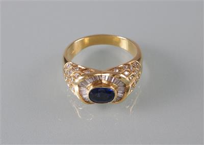 Brillant Diamant Saphir (Damen) ring - Kunst, Antiquitäten und Schmuck
