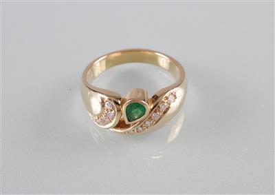 Brillant Smaragd Ring - Arte, antiquariato e gioielli