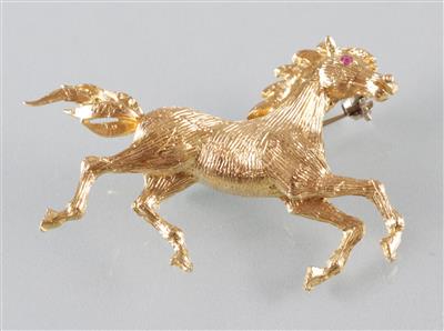 Brosche "Pferd" - Kunst, Antiquitäten und Schmuck