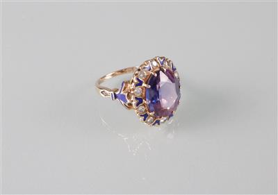 Brillant Amethyst Ring - Kunst, Antiquitäten und Schmuck