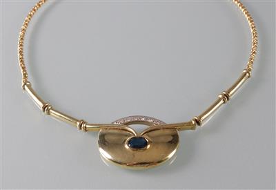 Brillant Saphir Collier - Art, antiques and jewellery