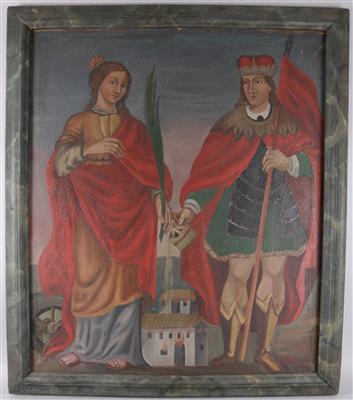 Heilige Katharina und Heiliger Florian - Arte, antiquariato e gioielli