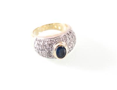 Brillant Farbstein (Damen) ring - Umění, starožitnosti a šperky