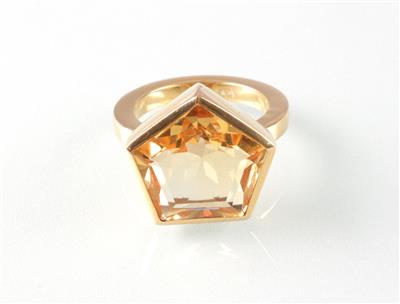 Citrin (Damen) ring - Art, antiques and jewellery