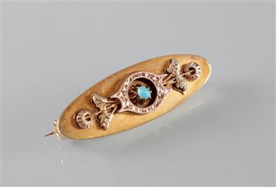 Türkisbrosche um 1900 - Art, antiques and jewellery