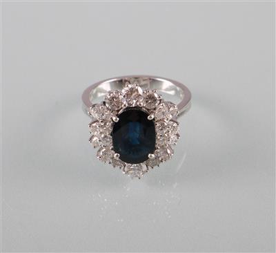 Saphir Diamant Brillantring zus. ca. 1,75 ct - Kunst, Antiquitäten und Schmuck