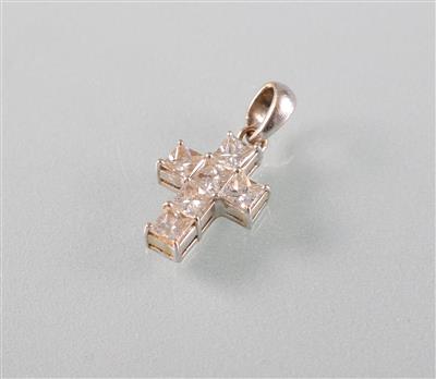 Diamantkreuz zus. ca.0,60 ct - Kunst, Antiquitäten und Schmuck