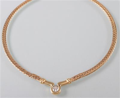 Brillantsolitärcollier ca. 0,40 ct - Arte, antiquariato e gioielli