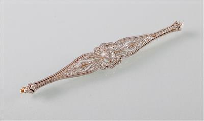 Brosche mit Diamant ca.0,12 ct - Antiques, art and jewellery