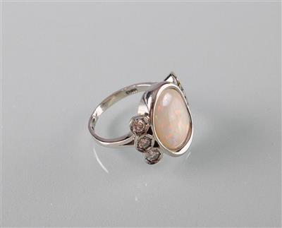 Opal Brillantring zus. ca. 0,55 ct - Kunst, Antiquitäten und Schmuck