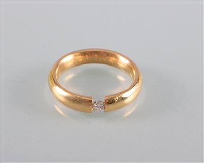 Brillant Solitärring 0,15 ct - Umění, starožitnosti, šperky