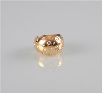 Diamant Brillantring zus. ca. 1,10 ct - Umění, starožitnosti, šperky