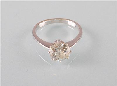 Diamantsolitärring ca. 2,50 ct - Antiques, art and jewellery