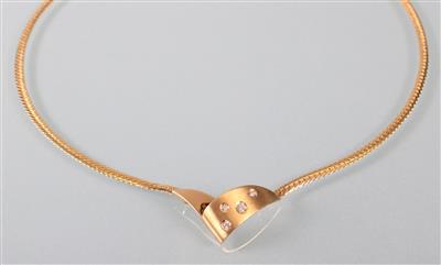 Brillantcollier zus. ca. 0,10 ct - Arte, antiquariato e gioielli