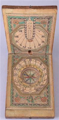 Klappsonnenuhr mit Kompass - Kunst, Antiquitäten und Schmuck