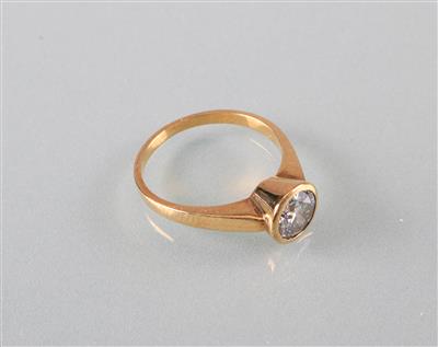 Brillantsolitärring ca.0,90 ct - Antiques, art and jewellery